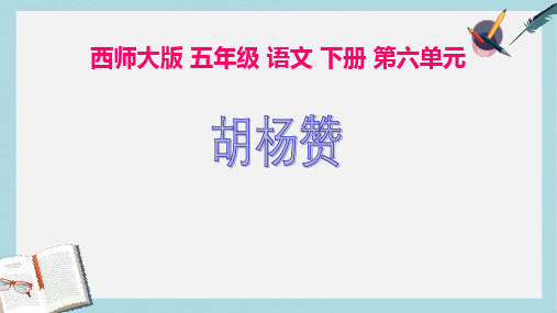 2019-2020年西师大版五年级语文下册第23课《胡杨赞》课件共14张PPT