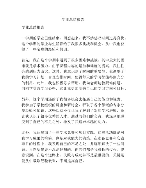 学业总结报告