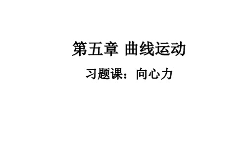 人教版高中物理必修第2册 6.2(2)向心力习题课