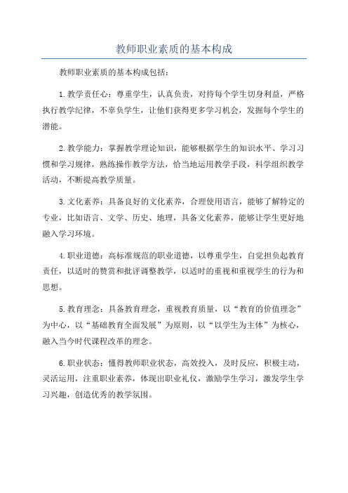 教师职业素质的基本构成