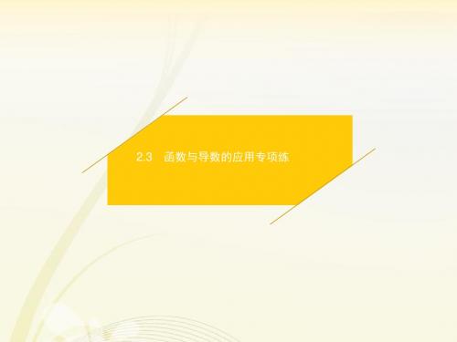 2018年春高考数学(文)新课标二轮复习(高考22题各个击破)课件： 2.3函数与导数的应用专项练 (共19张PPT)