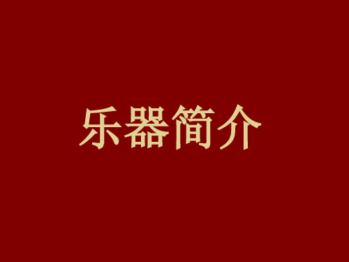 军乐团乐器简介