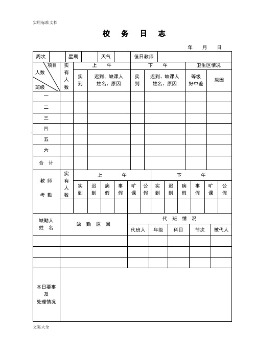 校务日志通用