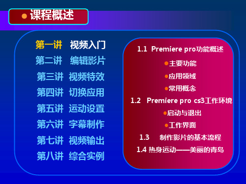 Premiere-Pro-CS3案例教程[电子教案和教学指南]