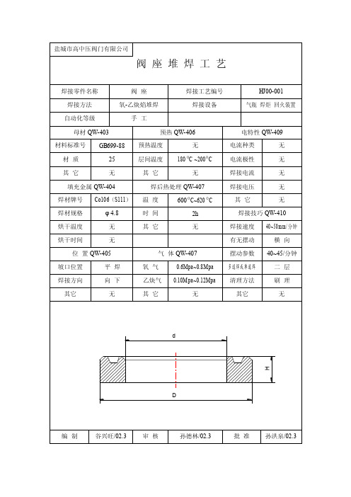 WCB堆焊工艺