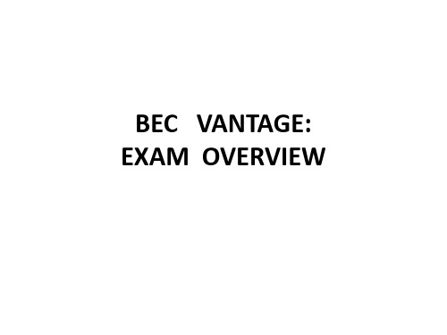 BEC VANTAGE