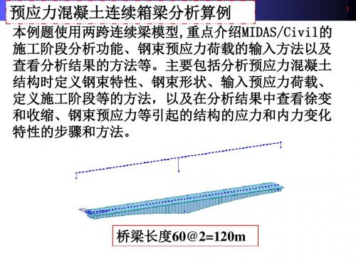 Midas预应力混凝土连续箱梁分析算例课件