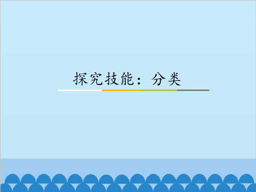 四年级上册科学课件-探究技能：分类  粤教版  (共15张PPT)