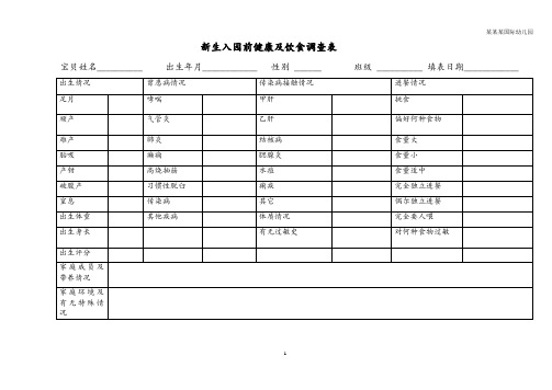 幼儿园常用表格-(幼儿园专用表格大全)附-日常工作管理及绩效考核细则