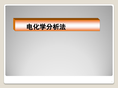 卫生化学：电化学分析法