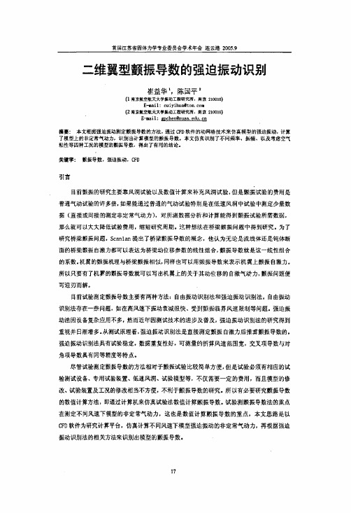 二维翼型颤振导数的强迫振动识别