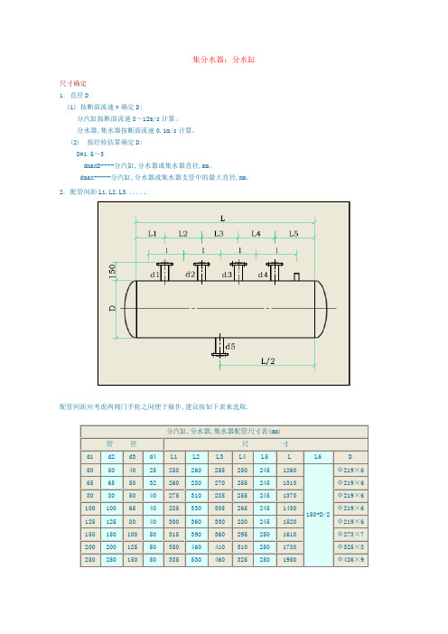 集分水器尺寸表