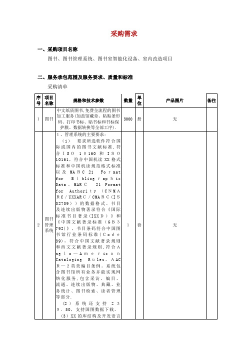 采购项目名称