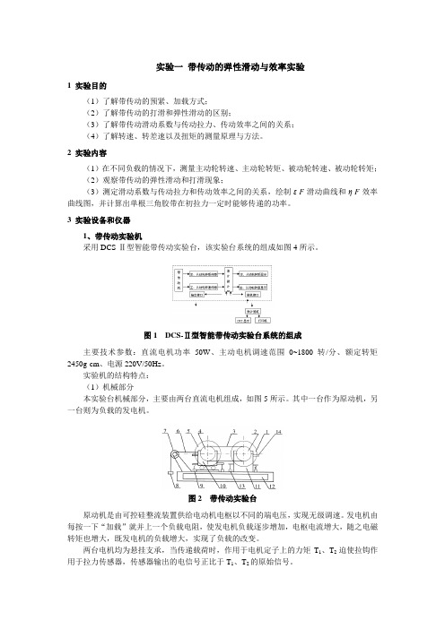    带传动的弹性滑动与效率实验