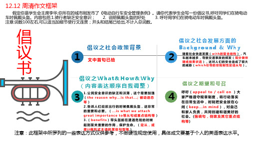 届高考英语作文复习倡议书课件 (共28张PPT)