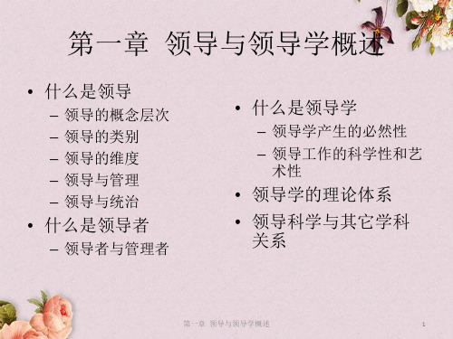 领导与领导学概述(PPT 197页)