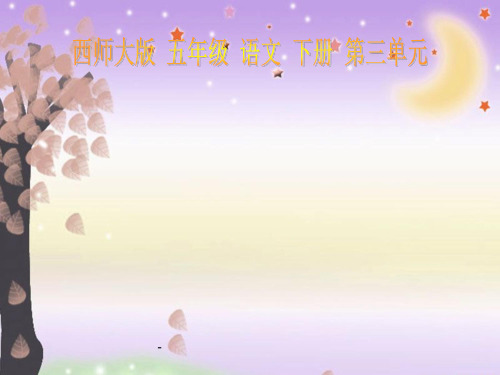 西师大版小学五年级语文下册第11课《天上的星星PPT-课件》