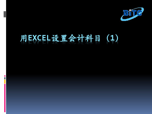 EXCEL财务应用教案01 PPT课件