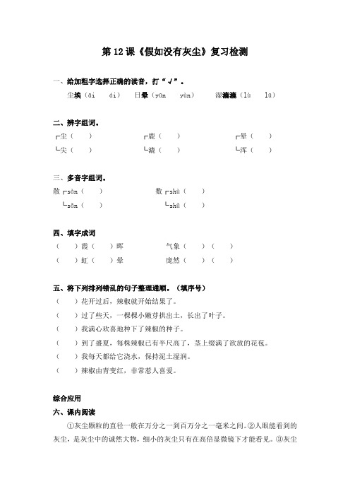 (电子作业)假如没有灰尘