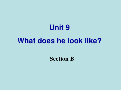 七年级英语下人教版新教材Unit9_What_does_he_look_like_SectionB资