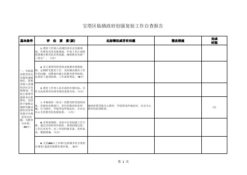 临镇教办创强复验工作自查报告