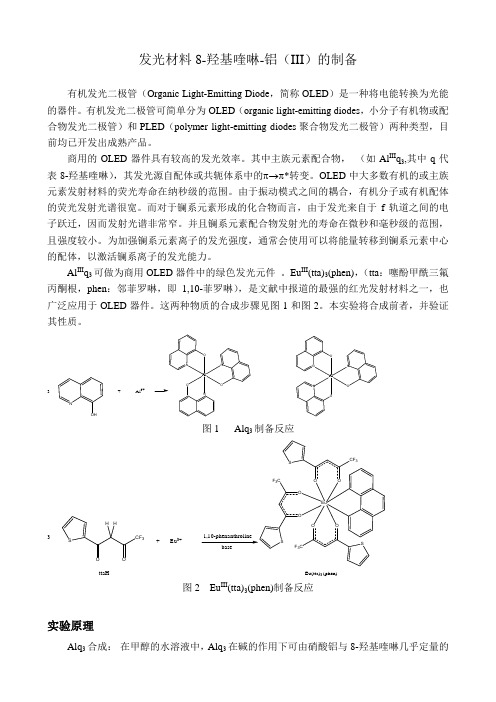 8-羟基喹啉-铝(III)的制备-发光材料 (2)