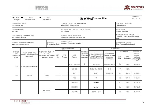 QR8.3-43试生产控制计划400