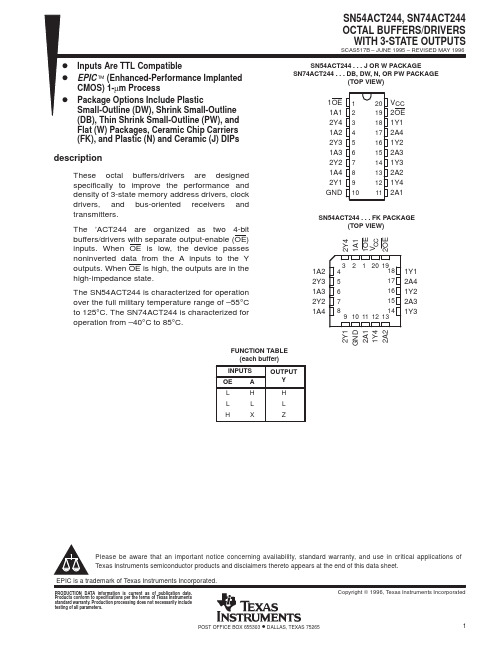 SN54ACT244中文资料