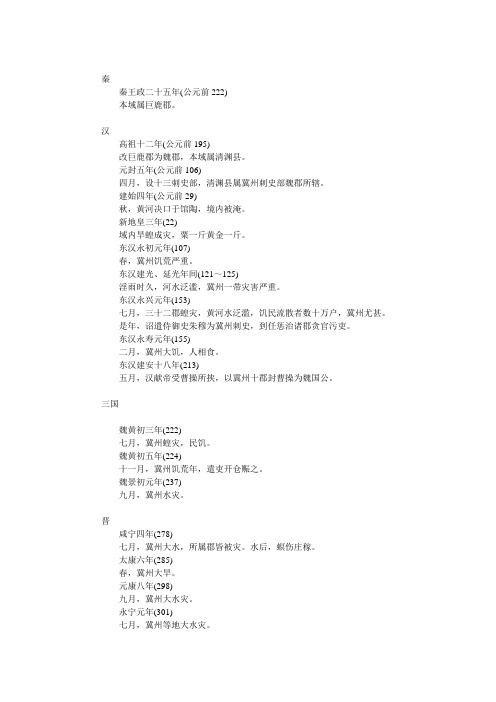 临清大事记