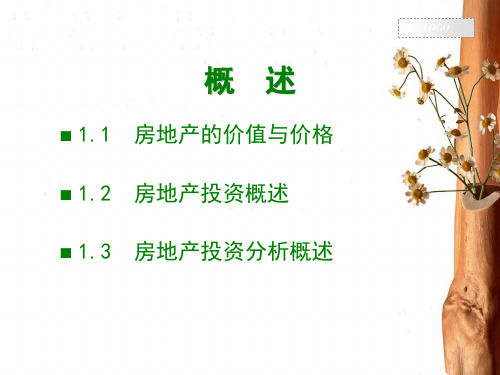 房地产投资分析