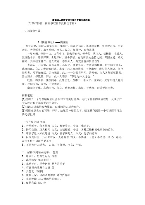 中考语文文言文复习资料分类汇编.doc