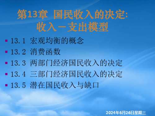 国民收入决定理论培训课件