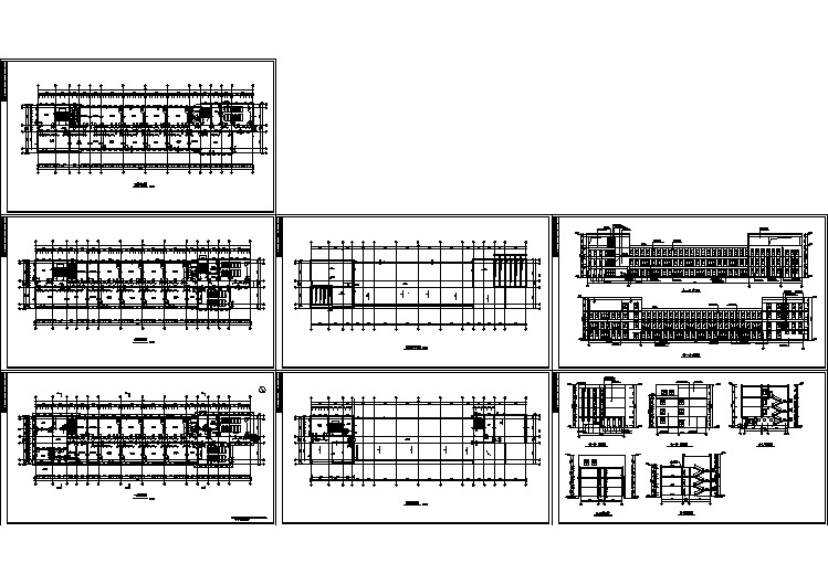 某地小学教学楼建筑施工图纸(共7张)