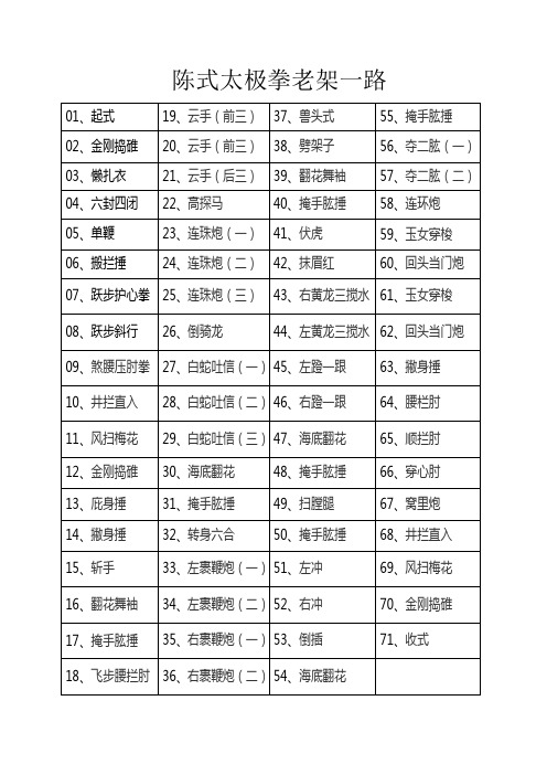 陈式太极拳新架二路(最清晰、最完整、最方便)