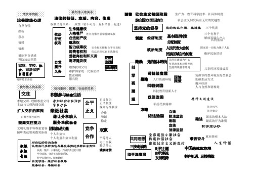 道德与法治 中考常用关键词