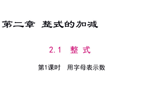 人教版七年级数学上册第2章2.1.1整式课件(共18张PPT)