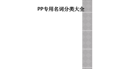 PP专用名词分类大全