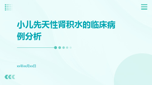 小儿先天性肾积水的临床病例分析