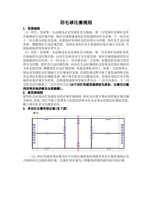 羽毛球比赛规则