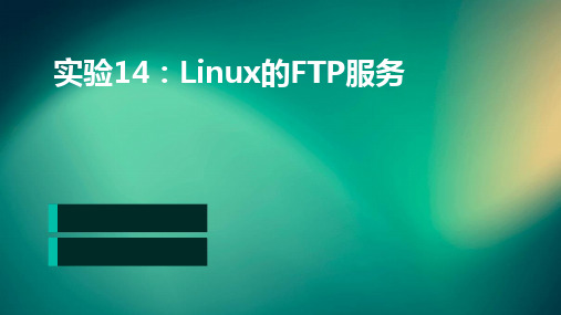 实验14Linux的FTP服务