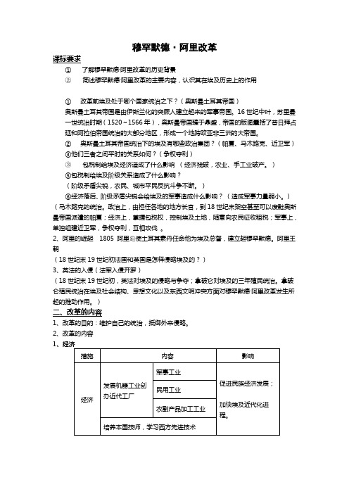 历史 选修 穆罕默德阿里改革