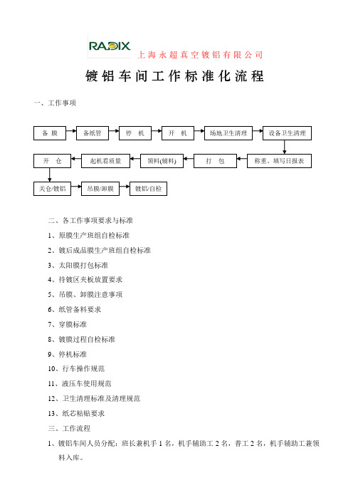 镀铝工作标准化流程