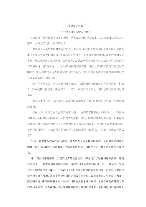 《向宝洁学习什么》