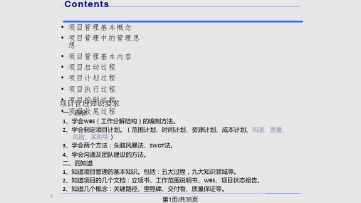 项目管理工作方法PPT课件