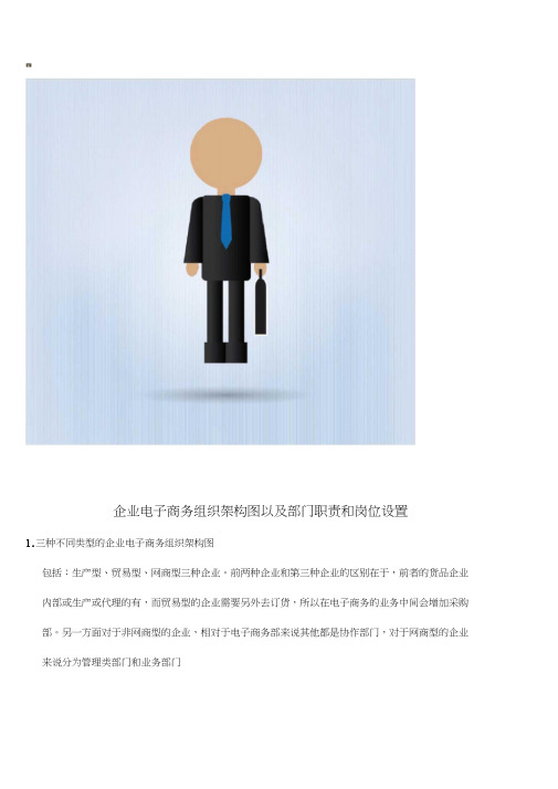 企业电子商务组织架构图以及部门职责和岗位设置