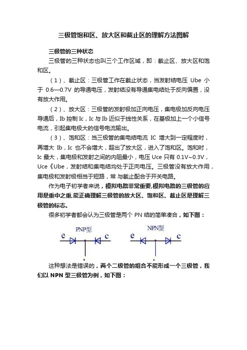 三极管饱和区、放大区和截止区的理解方法图解