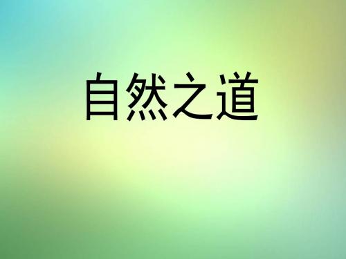 四年级语文下册第10课《自然之道》(课文详解)教学课件冀教版