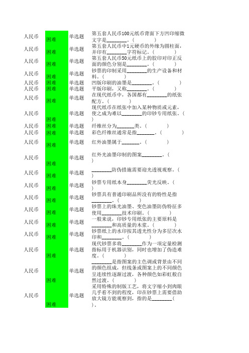 反假考试题库