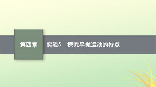 2024届高考物理一轮总复习第4章曲线运动万有引力与航天实验5探究平抛运动的特点课件