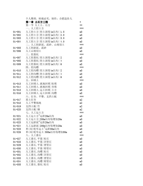 安徽2000定额(电子版)